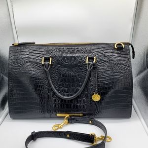 Brahmin Melbourne croc embossed weekender
